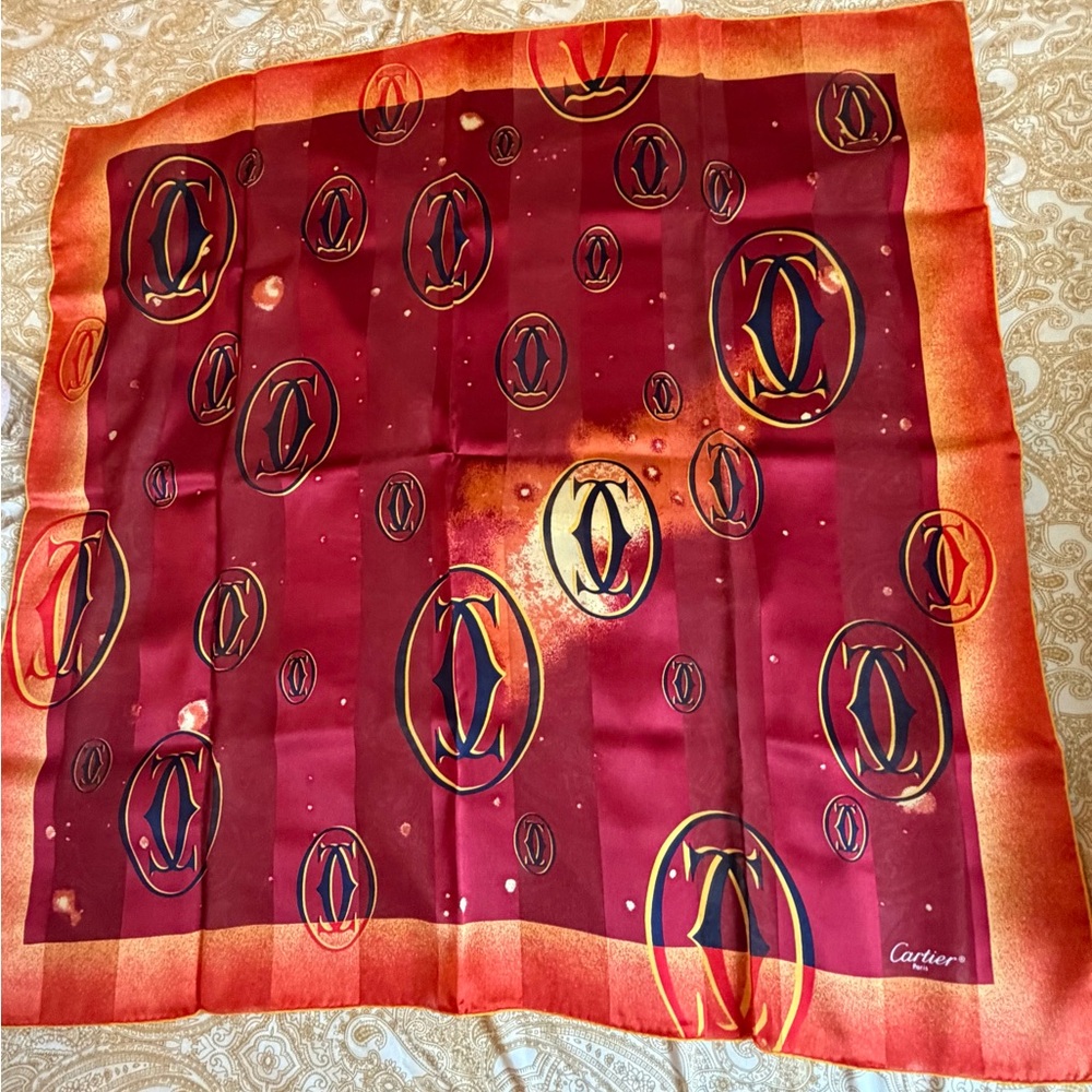 Cartier silk scarf new